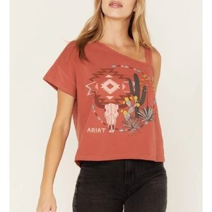 Ariat Around and Around Tee in Redwood Burl Size S